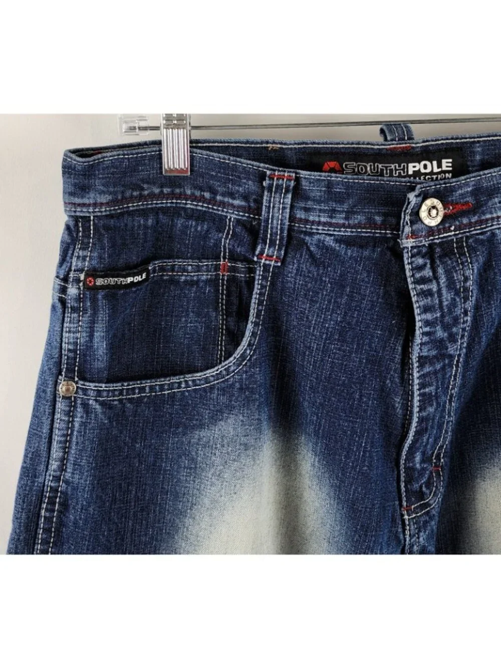 Southpole Jeans Mens 34x32 Blue Vintage Rare Wide Leg Hip Hop Baggy Skater